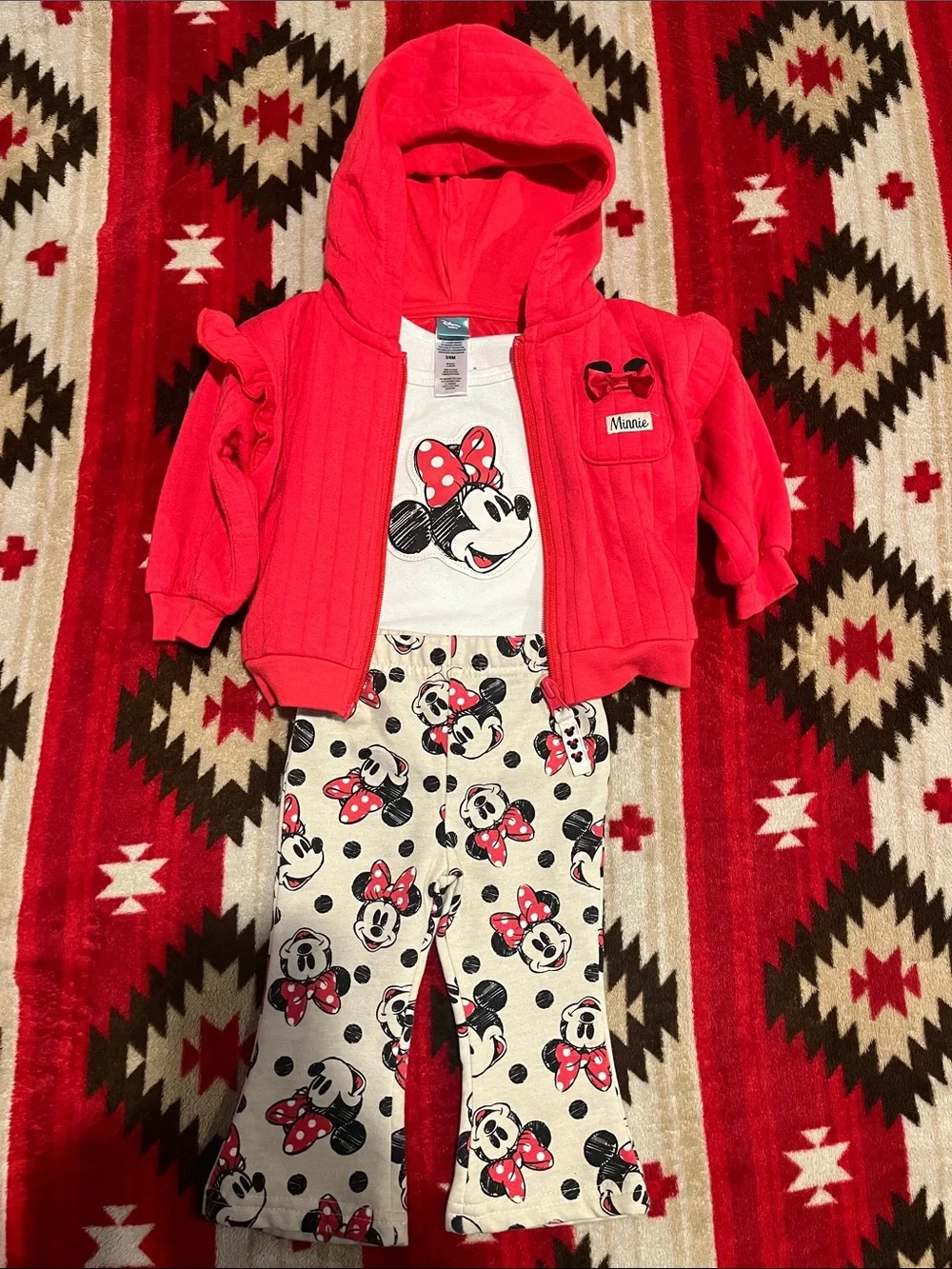 Disney Baby Red Hooded Bottoms